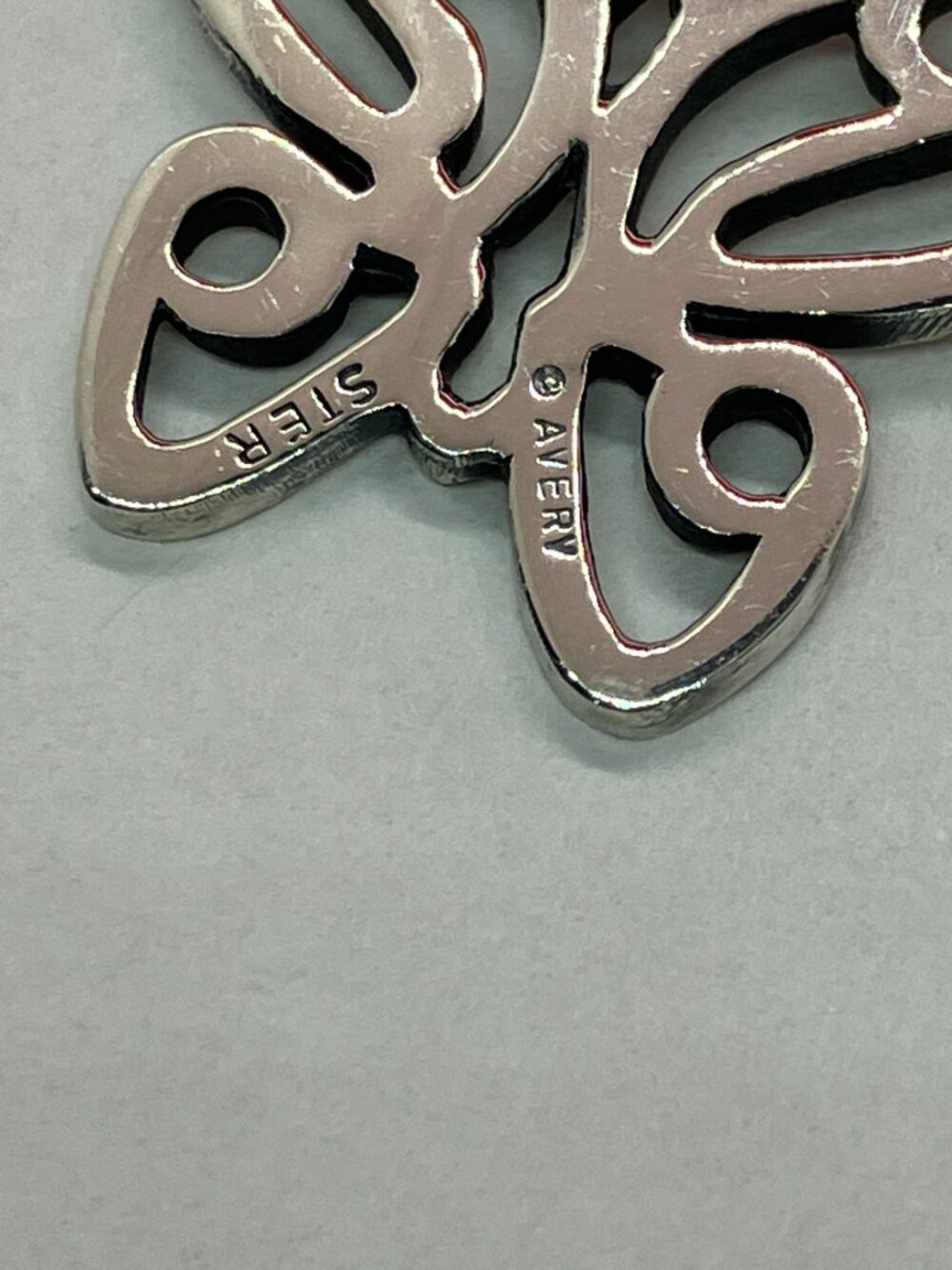 James Avery Sterling Silver Lace Wing Butterfly Pendant Charm - Picture 6 of 9